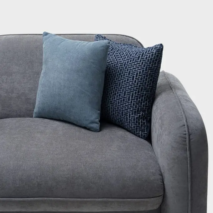 RDS Max Luxe Two-Tone Grey Polyester 3-seater Sofa - Image 5