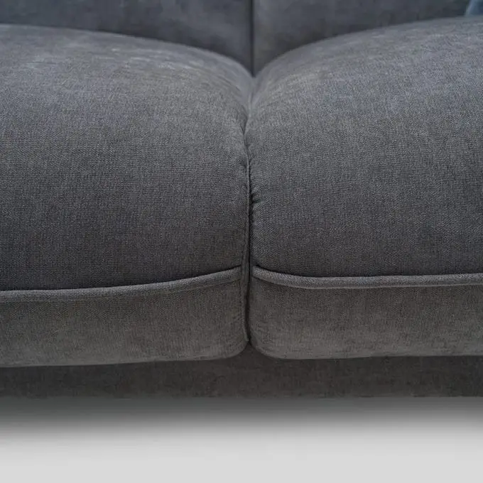 RDS Max Luxe Two-Tone Grey Polyester 3-seater Sofa - Image 6