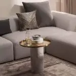 Elina Design simple style stainless steel marble top end table