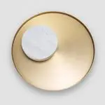 Elina Design simple style stainless steel marble top end table - Image 5