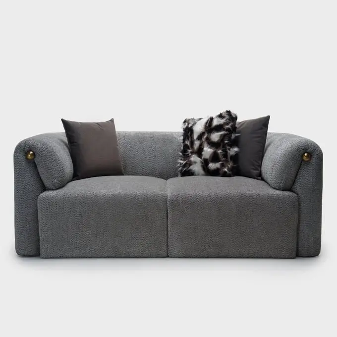 Luxurious Velvet Cardiff Sofa: Elegant 5-Seater Living Room Set in Blue - Image 3
