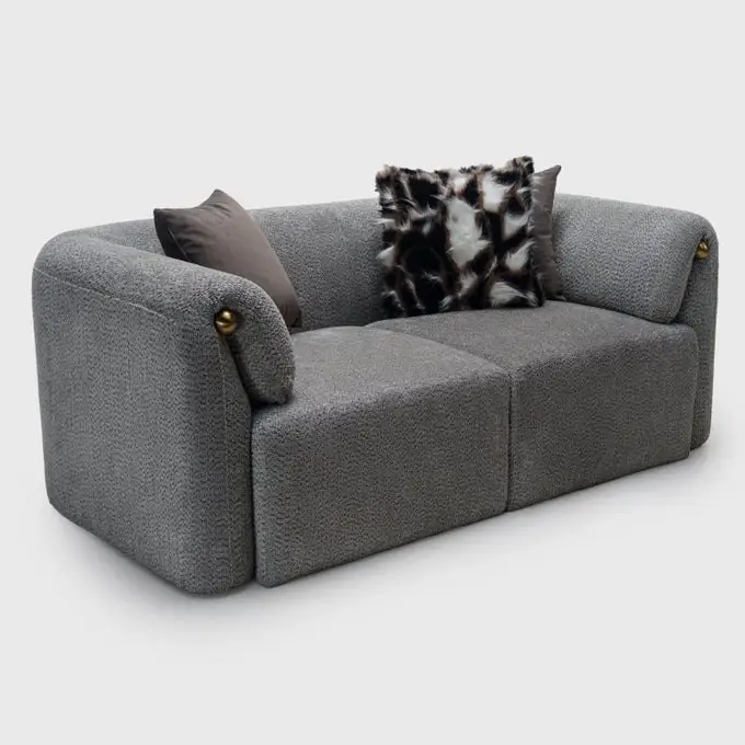 Luxurious Velvet Cardiff Sofa: Elegant 5-Seater Living Room Set in Blue - Image 8