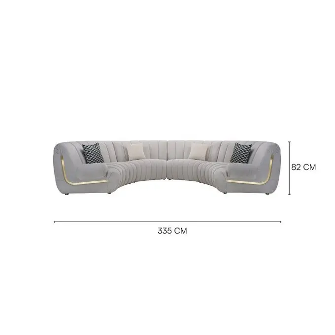 Rebeka Curved 5-Seater Sofa - Image 6