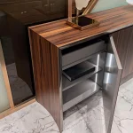 Azure Side Unit | Modern TV Cabinet Marble Slate Stainless Steel Base - Image 5
