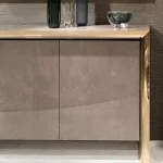 Azure Side Unit | Modern TV Cabinet Marble Slate Stainless Steel Base - Image 3