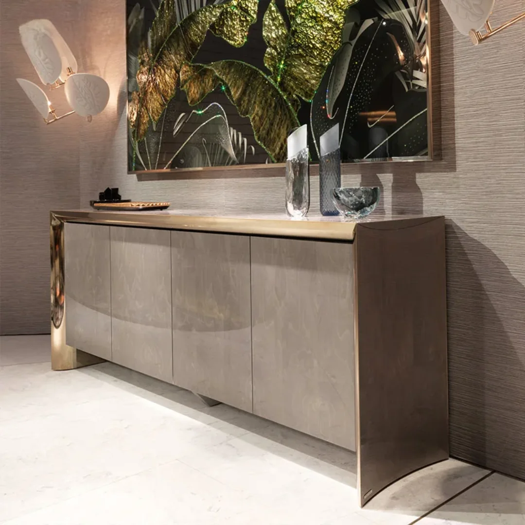 2025/12/1000345634.png Azure Side Unit | Modern TV Cabinet Marble Slate Stainless Steel Base - Image 1