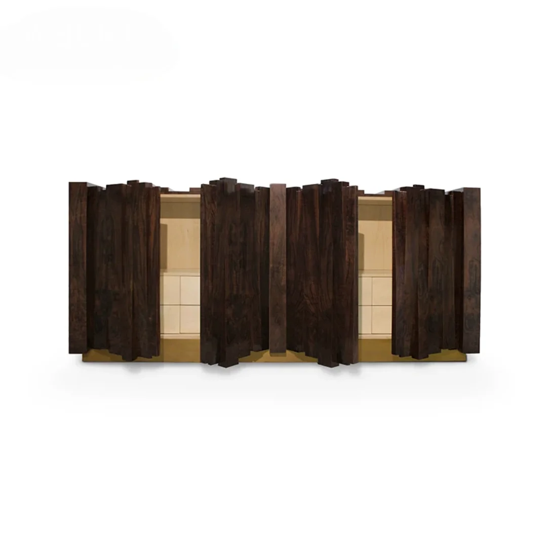 Oriel TV Unit | Modern TV Cabinet Marble Slate Stainless Steel Base - Image 2