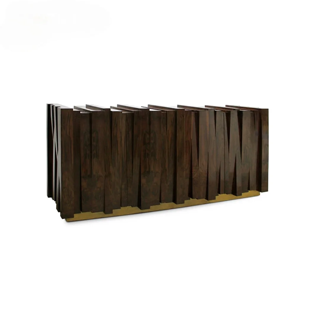 Oriel TV Unit | Modern TV Cabinet Marble Slate Stainless Steel Base - Image 5