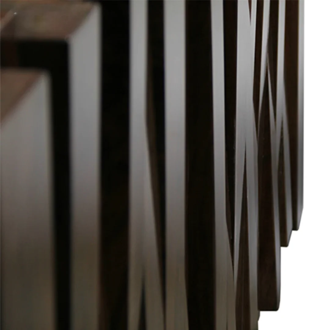 Oriel TV Unit | Modern TV Cabinet Marble Slate Stainless Steel Base - Image 6