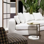 Spazio Gold & White Marble Side Table - Luxe Accent Perfection - Image 6