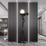 Yushi Modern Hotel Lobby humanoid Art Nordic Human Statue floor lamp - Image 5