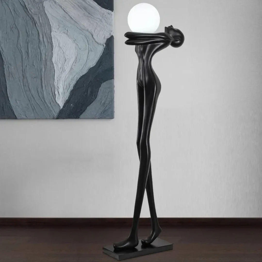 Yushi Modern Hotel Lobby humanoid Art Nordic Human Statue floor lamp - Image 2