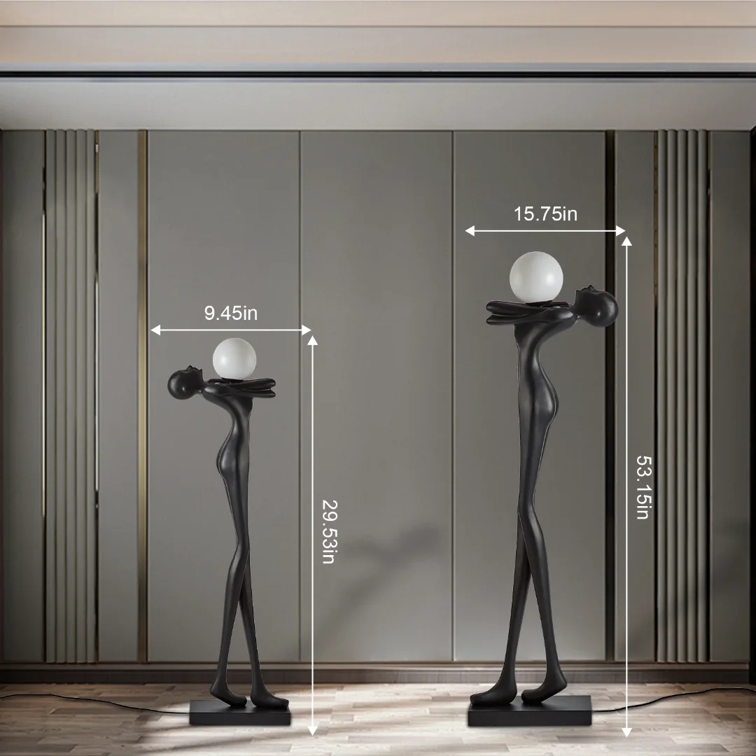 Yushi Modern Hotel Lobby humanoid Art Nordic Human Statue floor lamp - Image 8