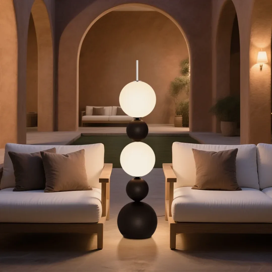 Shadow balls Modern Decorative Dropdown Unique Design Tall Floor Lamp - Image 1