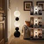 Shadow balls Modern Decorative Dropdown Unique Design Tall Floor Lamp - Image 7