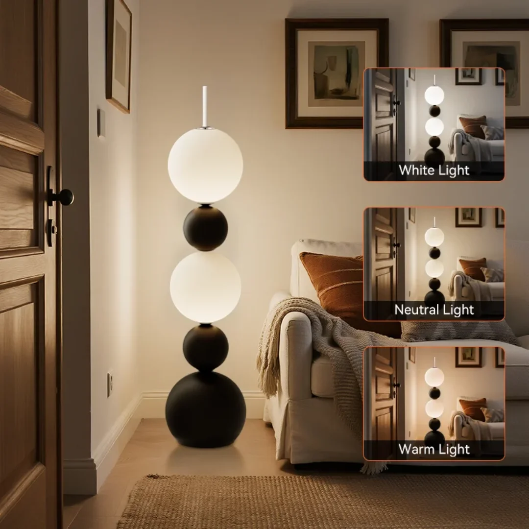 Shadow balls Modern Decorative Dropdown Unique Design Tall Floor Lamp - Image 7