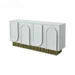 Wharton Minimalist  Modern design sideboard PU leather finish with wooden legs - Image 6