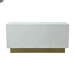 Wharton Minimalist  Modern design sideboard PU leather finish with wooden legs - Image 2