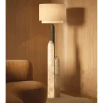 Carole Alabaster & Bronze Floor Lamp - Image 5