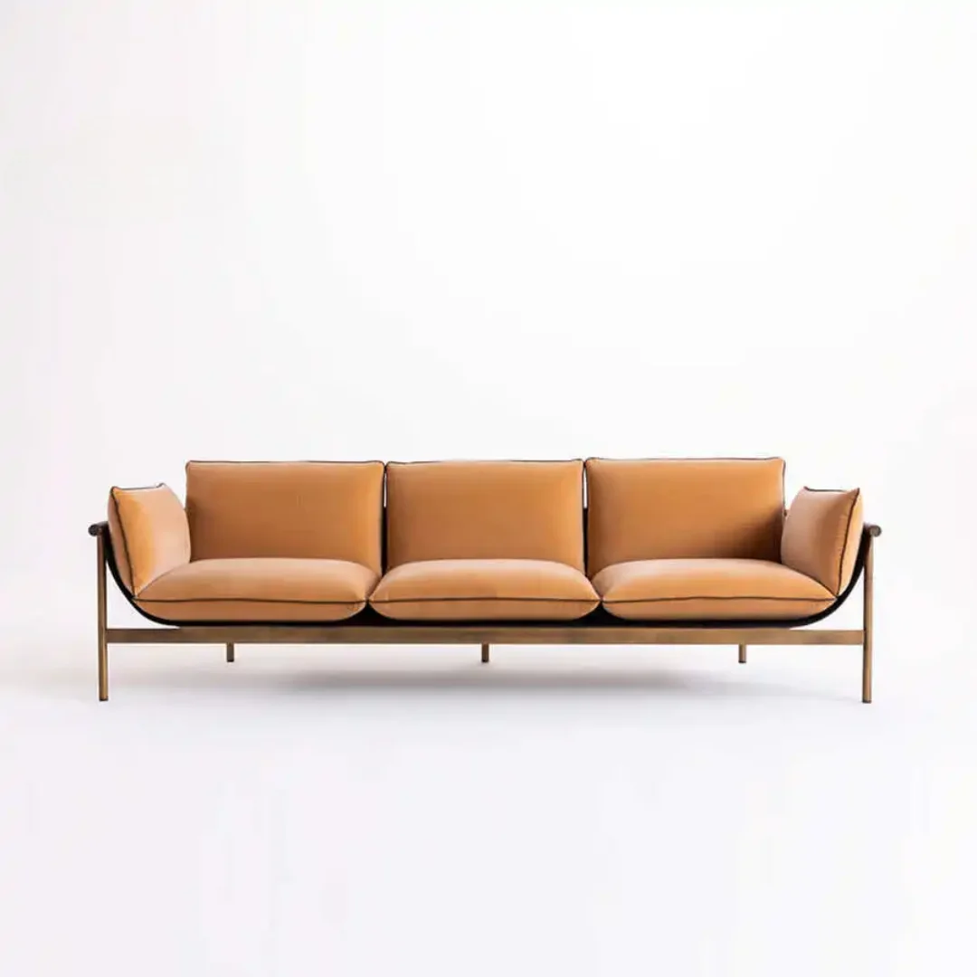 Delft Brown Polyester 3-seater Sofa - Image 7
