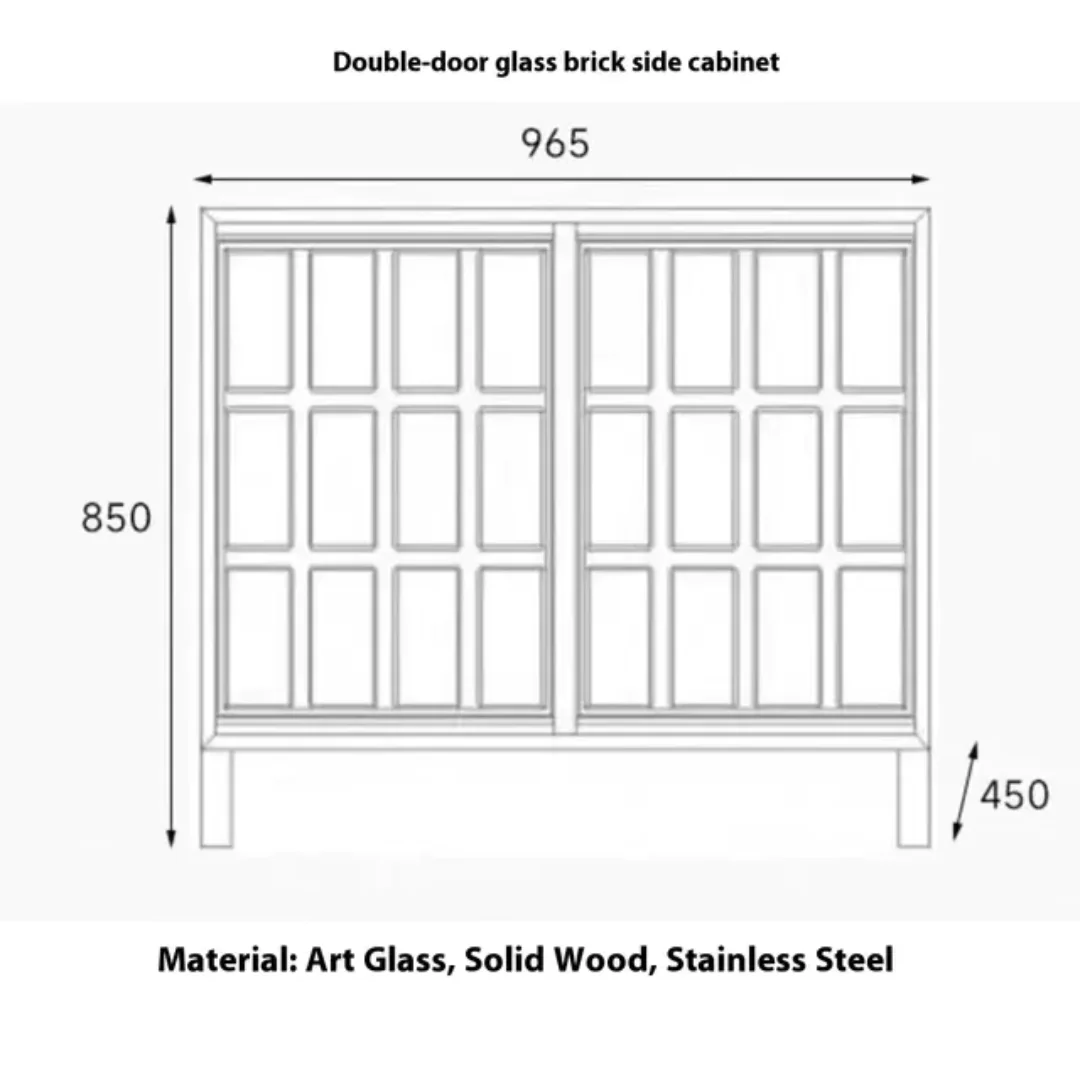 Gracia Sideboard | Modern Art Glass Cabinet - Image 6