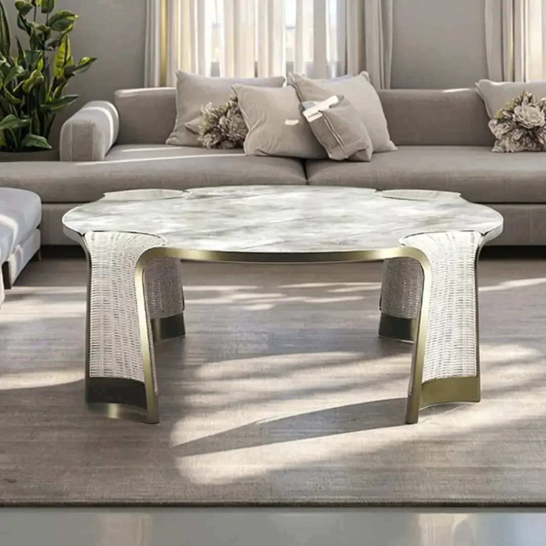 2026/02/1000378223.png Boston Marble Coffee Table with Brass Accents - Luxury Statement Piece - Image 1