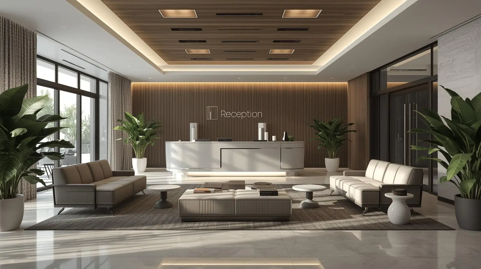 Coworking office reception furniture