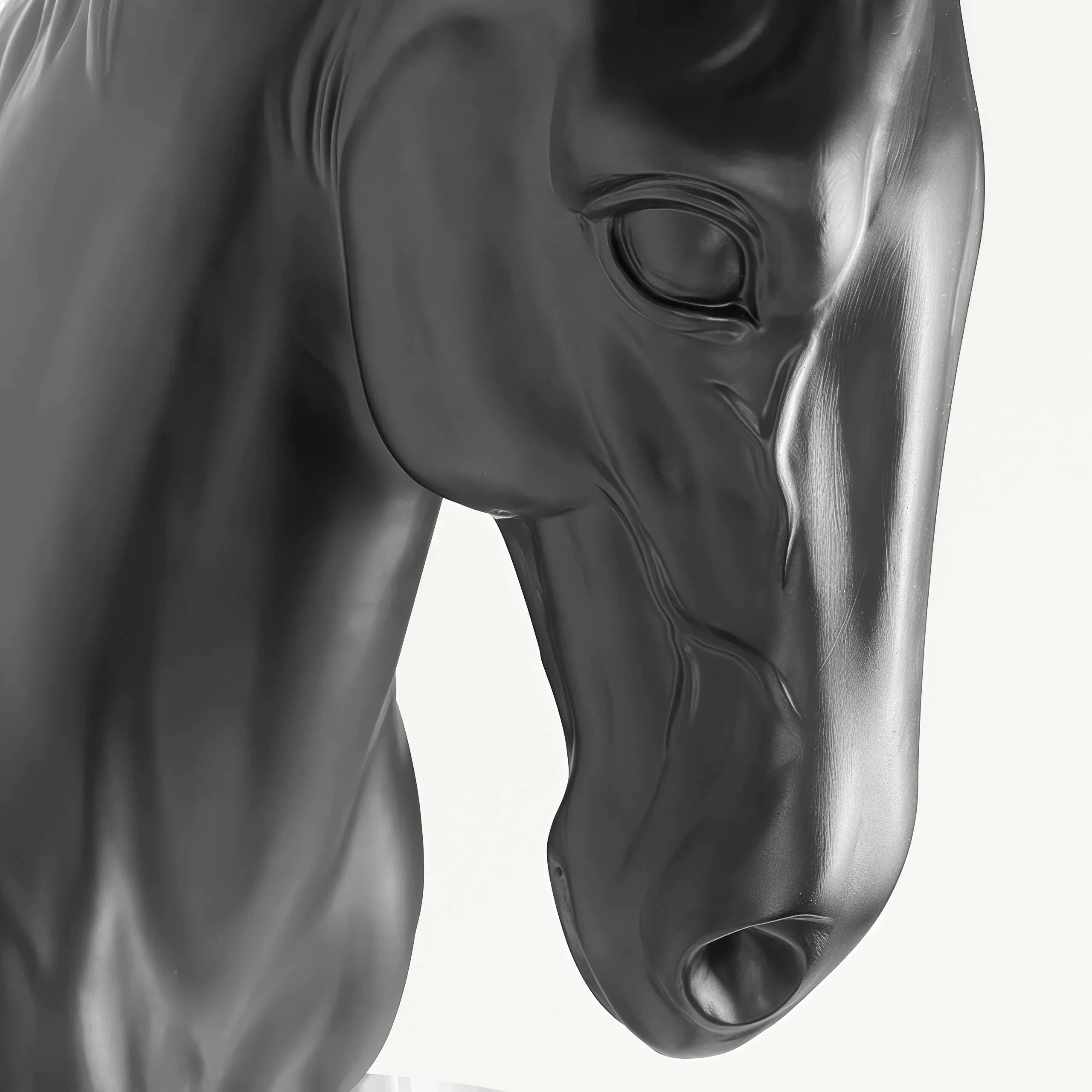 Majestic Black Horse Sculptural Table Lamp - Image 5