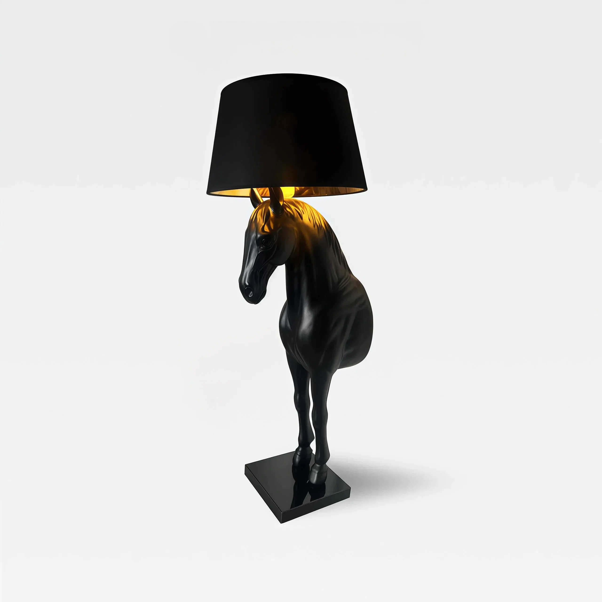 Majestic Black Horse Sculptural Table Lamp - Image 4
