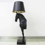 Majestic Black Horse Sculptural Table Lamp - Image 3
