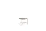 Vienna Nesting Leather Ottoman & Glass Coffee Table Set - Image 4