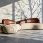 Stockholm Brown Polyester 3-seater Sofa