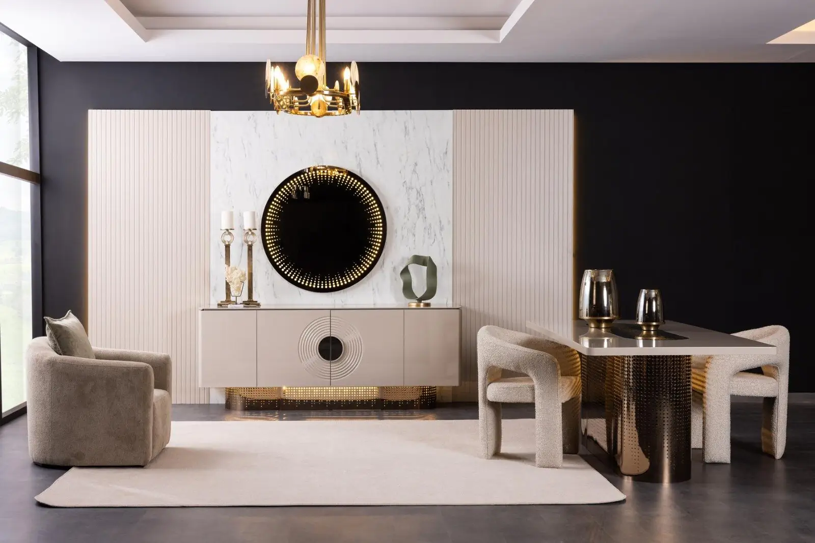 Mirror-Framed Foyer Wall - Image 3