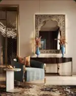 Mirror and Console Entrance Wall