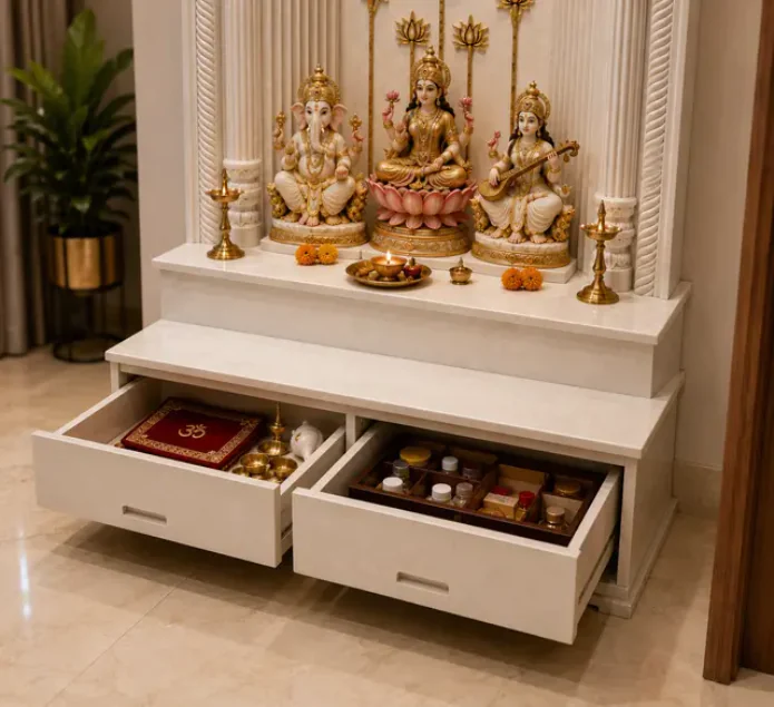 Marble Inlay Mandir Wall - Image 2