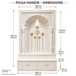 Marble Inlay Mandir Wall - Image 3