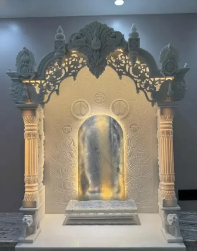 Backlit Jaali Mandir Panel - Image 3