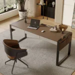 Slatted Acoustic Study Wall, study desk and chair - Image 2