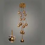 Amber Teardrop Cascade Pendant, 13 Light | Crosby