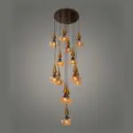 Amber Droplet Cluster Pendant, 13 Light | Crosby