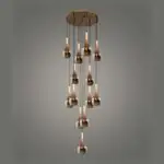 Gold Globe Cascade Pendant, 13 Light | Crosby