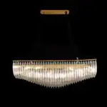 Curved Glass Oval Chandelier, 1200 × 350 mm | Crosby