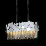 Chrome Crystal Rod Oval Chandelier, 1200 × 350 mm | Crosby