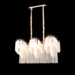 Frosted Glass Rod Chandelier - view 3