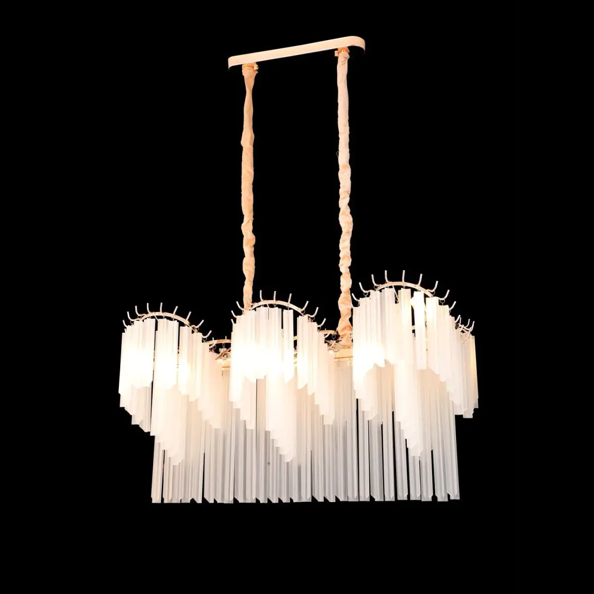 Frosted Glass Rod Chandelier - view 3