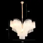 Frosted Glass Rod Chandelier - view 2