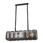 Smoked Glass Panel Chandelier - view 2