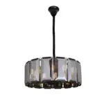 Smoked Glass Panel Chandelier | Crosby