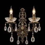 Candle Crystal Wall Light, 2 Light | Crosby