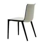 Slate Profile Dining Chair - a pale, sloping profile with a black frame